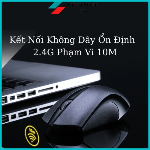 Chuột Không Dây, Chuột Bluetooth Máy Tính Q2 Màu Đen-Trắng-Hồng 2.3 Ghz Cho Văn Phòng Kute