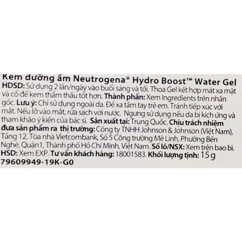 ✅[CHÍNH HÃNG] Kem Dưỡng Ẩm Neutrogena Hydro Boost - Aqua Gel/Warter Gel