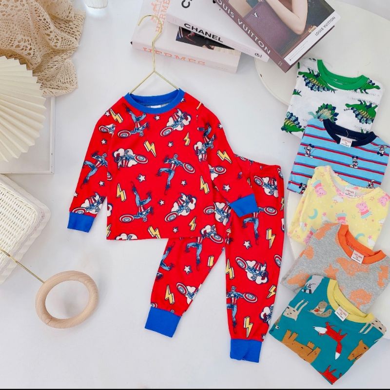 (10-20kg) Bộ dài tay bé trai bé gái Gymboree cotton bozip xuất dư