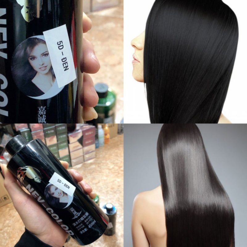 Nhuộm tóc phủ bóng 5D Màu Đen