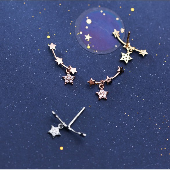 Khuyên tai bạc Ý s925 ngôi sao World Star G2585 - AROCH Jewelry