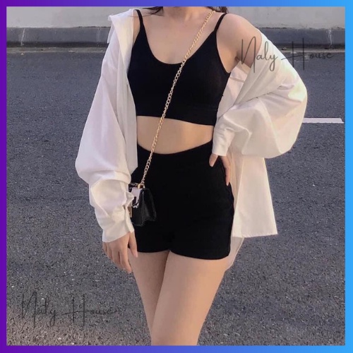 Quần legging đùi Biker Shorts co giãn 4 chiều Hottrend NALYHOUSE | WebRaoVat - webraovat.net.vn