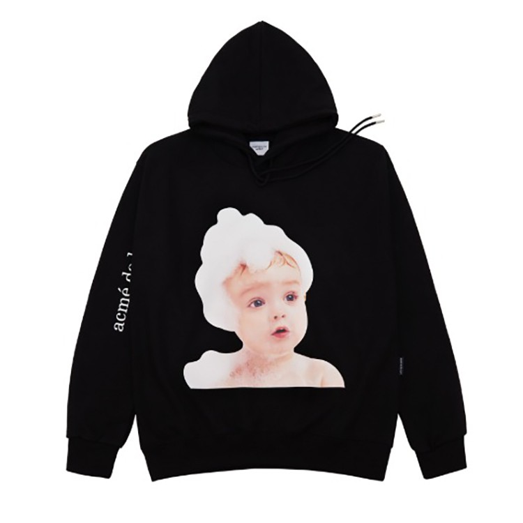 ÁO KHOÁC CÓ MŨ ADLV BABY FACE HOODIE BLACK BUBBLE