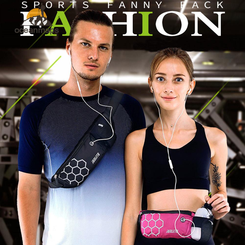 Ocean_Running Waist Belt Pack Outdoor Jogging Sport Water Bottle Fanny Phone Bag