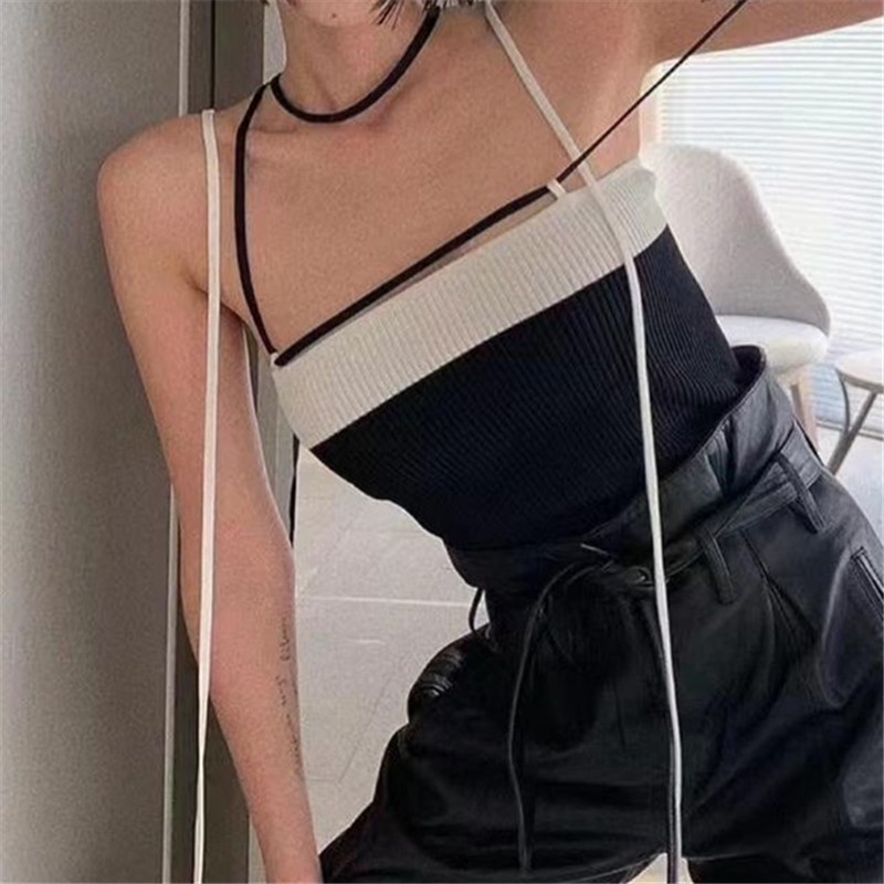 Áo Hai Dây Phối Màu Thời Trang Nữ Tính