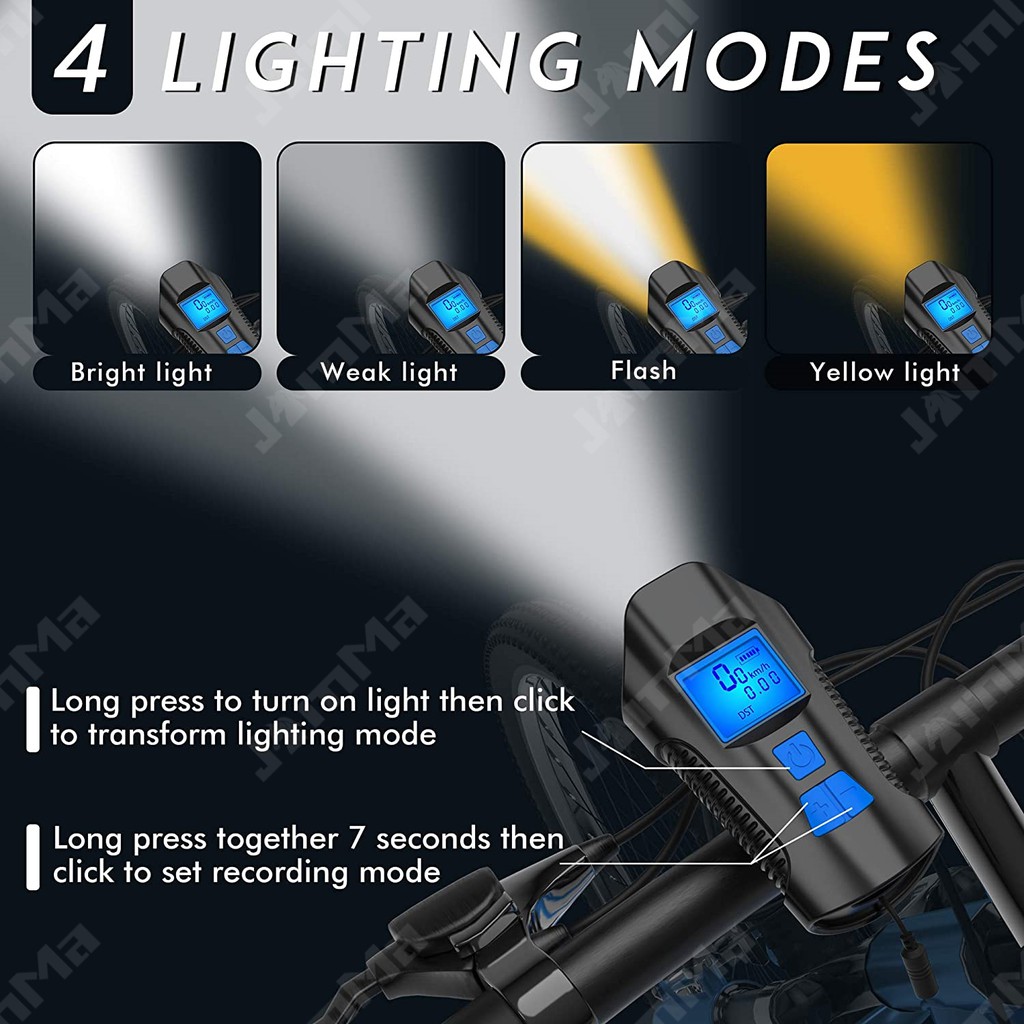 USB rechargeable bicycle lights and headlights, suitable for mountain and road bikes