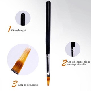 Cọ ombre lưa thưa cán gỗ
