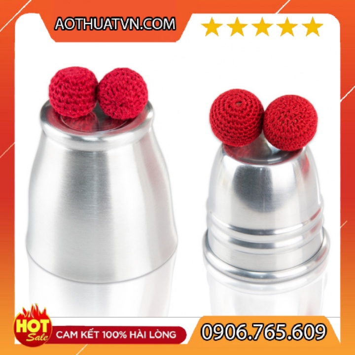 Ảo thuật chop cup, ly biến banh mẫu mới ly kim loại nam châm mạnh chuẩn