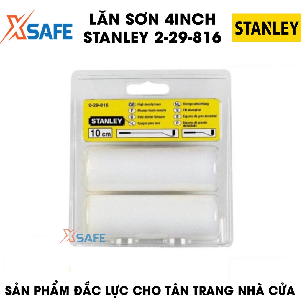 Lăn sơn STANLEY 2-29-816 4inch Con lăn sơn nước Stanley dài 10cm, bông lăn mềm, độ thấm cao