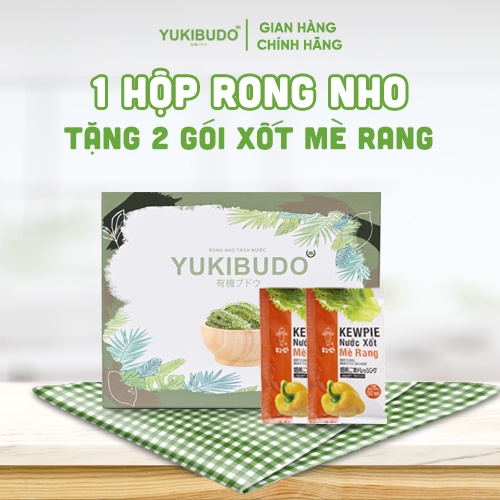 Rong Nho Tươi Tách Nước Yukibudo Kèm Sốt Mè Rang - Rong Nho Biển Khánh Hoà - Thực phẩm hữu cơ hỗ trợ giảm cân ăn kiêng