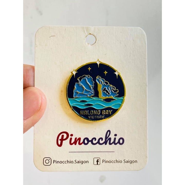 Pin cài Halong Bay - Huy hiệu kim loại Pinocchio Saigon