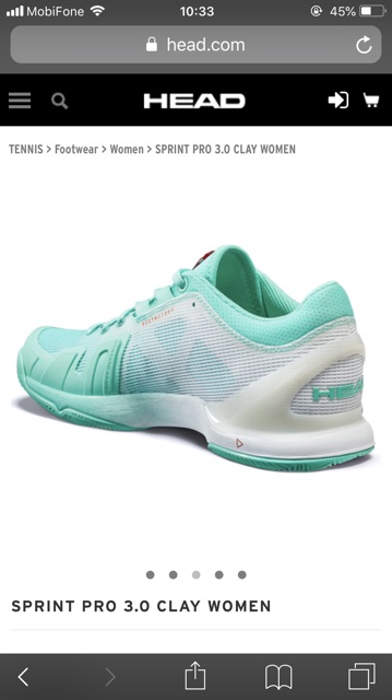 Giày tennis HEAD SPRINT PRO 3.0 clay women xuất dư xịn