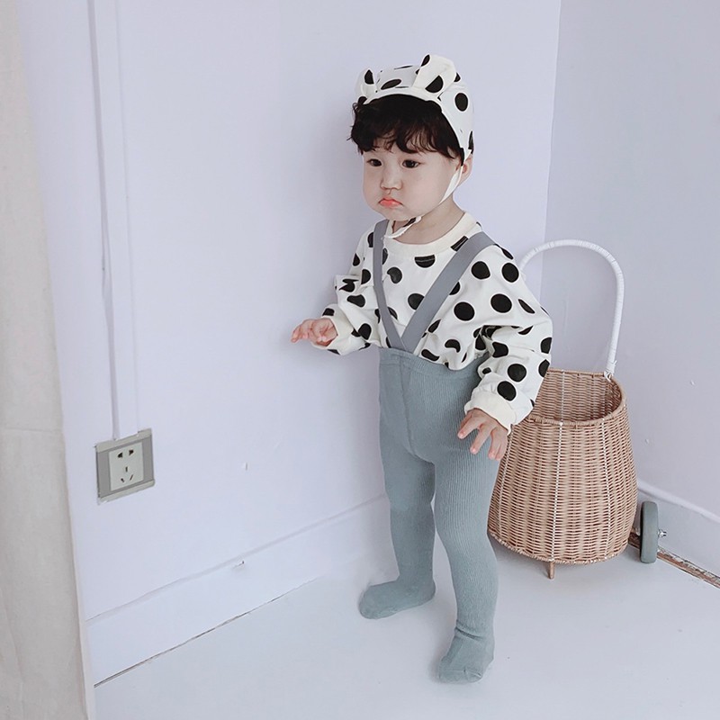 Quần Legging Màu Trơn Chất Liệu Cotton Cho Bé Gái