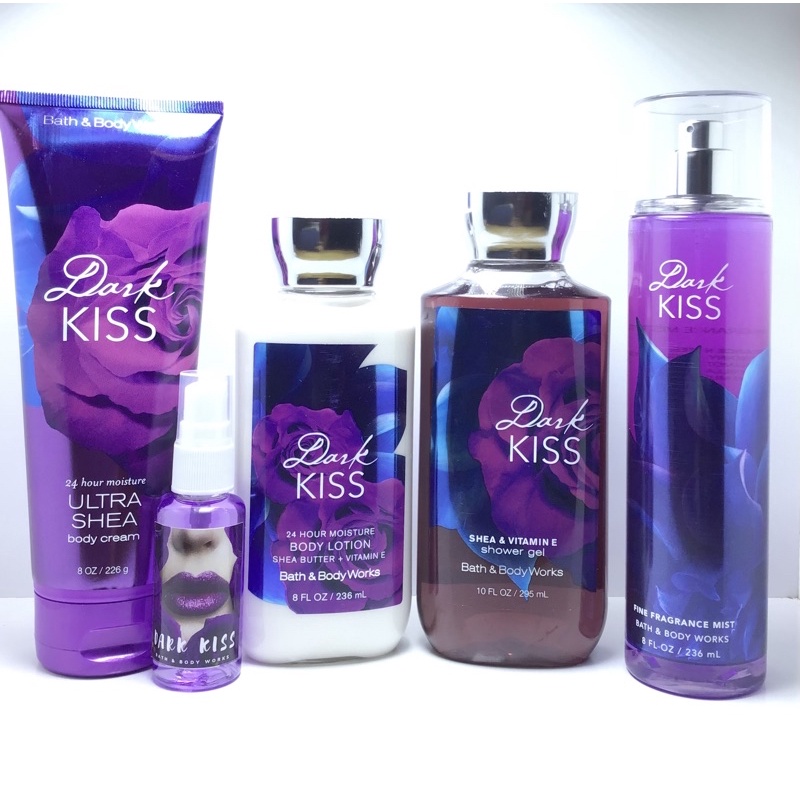 👄💖[BILL Mỹ] Xịt thơm/ Sữa tắm/ dưỡng thể DARK KISS Body mist Bath & Body Works 236ml