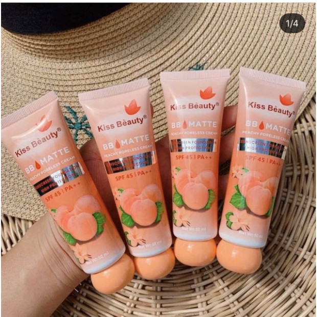 Kem Nền Che Khuyết Điểm Chống Nắng SPF 45/PA+++ Kiss Beauty Pore BB Matte _Lylya Store