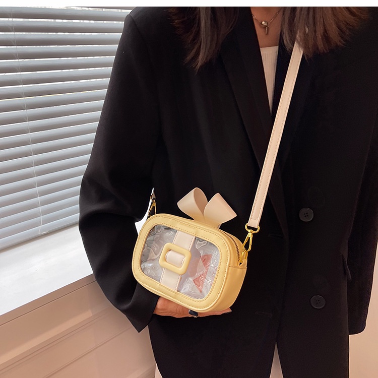 Túi Đeo Chéo Hình Vuông Nhỏ Màu Trong Suốt Dễ Phối Đồ Thời Trang Cho Nữ