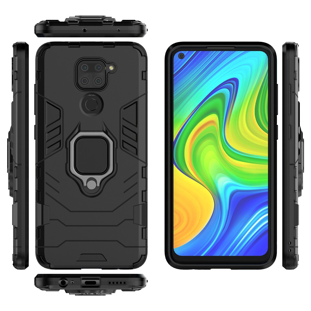 Ốp Điện Thoại UFlaxe 03ZG Chống Rung Có Giá Đỡ Dạng Vòng Tròn Từ Tính Cho Xiaomi Redmi 9A 9C Note 9 10X Pro 4G 5G