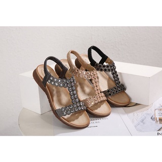 Hàng có sẵn _ sandal dây chun phối chuỗi đá rất xinh big size