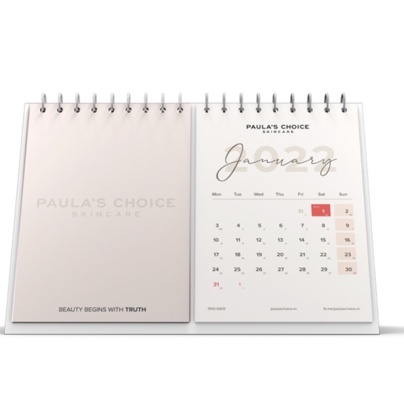 [HB GIFT] Lịch để bàn Paula’s Choice phiên bản đặc biệt năm 2022