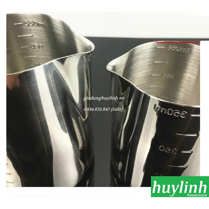 Ca đánh sữa inox Cao Cấp 350ml + 600ml