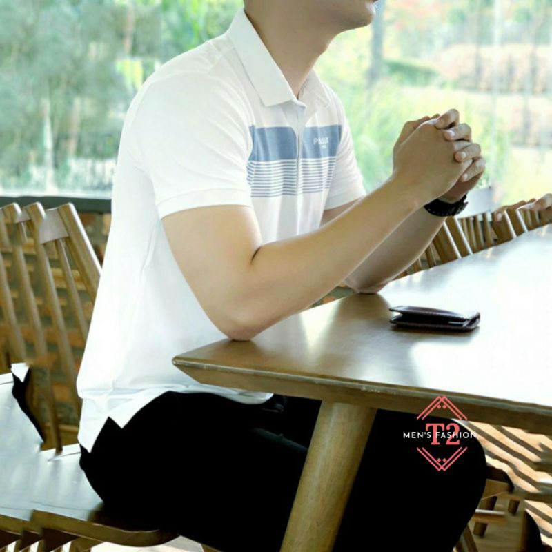 Áo Thun Nam Tay Ngắn Polo Có Cổ AT04 In 2 Sọc Ngang Ngực | BigBuy360 - bigbuy360.vn