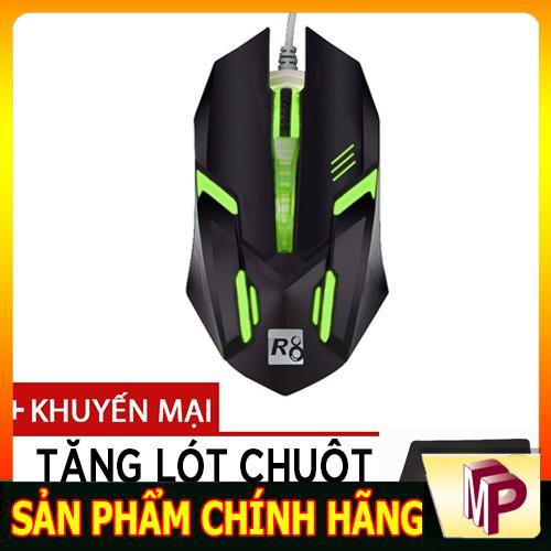 Chuột chuyên Game R8 đèn led đa màu tặng bàn di Game - Minh Phong Store