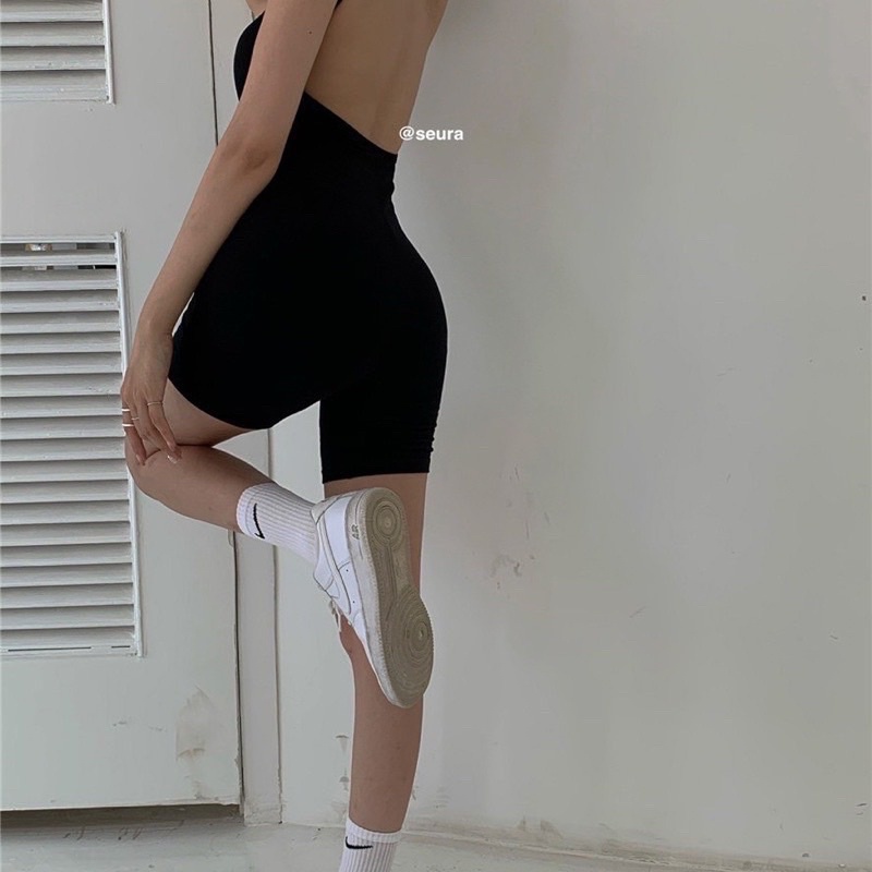Jum ngố hở lưng thun borip cotton ôm body có độ co giãn