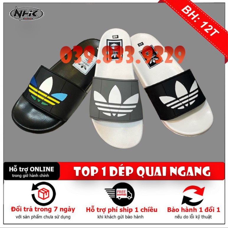 Dép ADIDAS Lá Nam Nữ - Đế Chữ Thời Trang Full Box Nhiều Màu Đủ Size Lựa Chọn