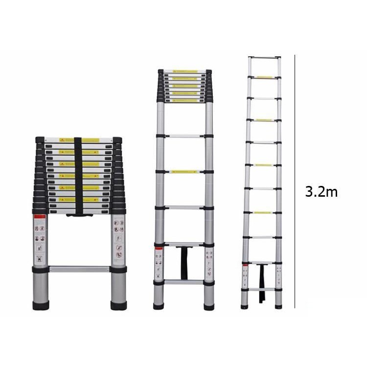 Thang Nhôm Rút Đơn Chiều Cao 3.8m Chất liệu nhôm Aluminiumalloy (6063A) Cao Cấp - Tải Trọng 150kg -CHOTO6939