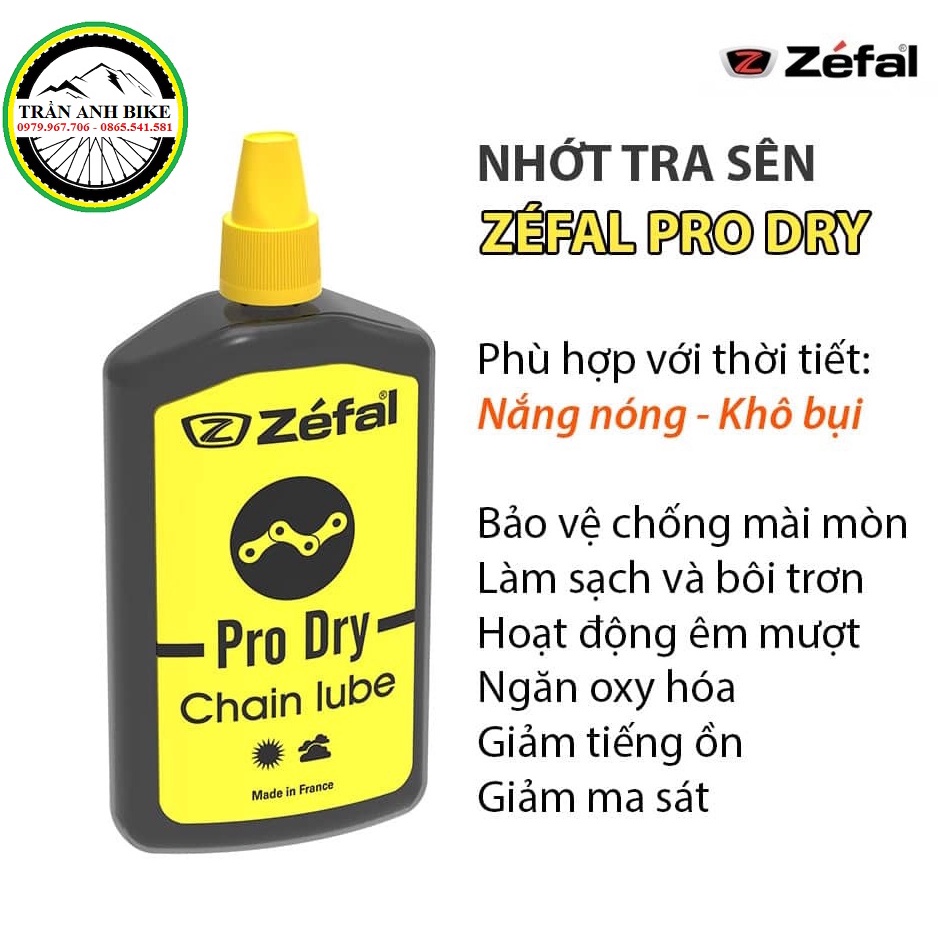 Chai vệ sinh dầu nhớt tra sên xích líp bảo dưỡng xe đạp Zefal