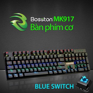 Bàn phím cơ Bosston MK917 Blue Switch, Cơ 100% chính hãng