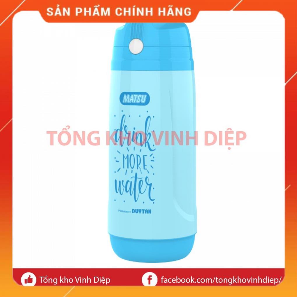 Bình nước học sinh có dây đeo, bình nước nhựa cho bé đi học có ống hút dung tích 500ml