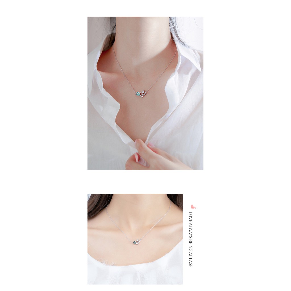Vòng cổ bạc S925 mặt hình hành tinh/ ngôi sao đính đá thời trang cực đẹp cho nữ