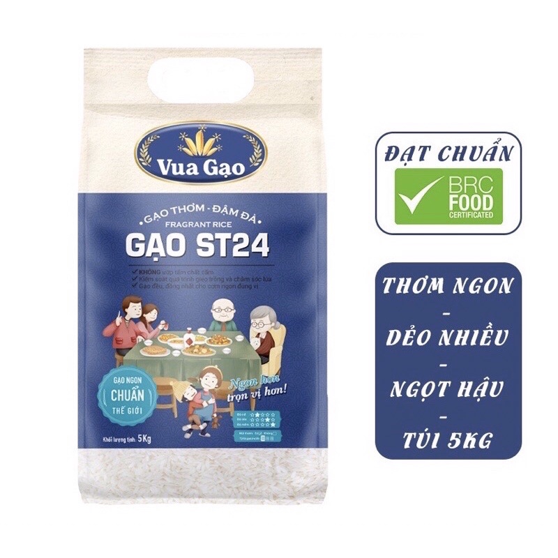 Gạo thơm ST25 Vua gạo - Túi 5kg