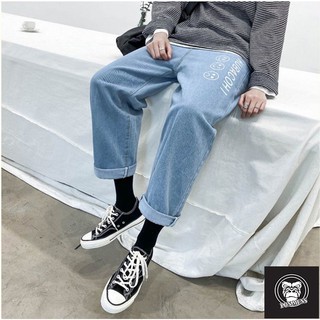 Quần Baggy jean nam nữ ống rộng emotion mặt cười đẹp 2020