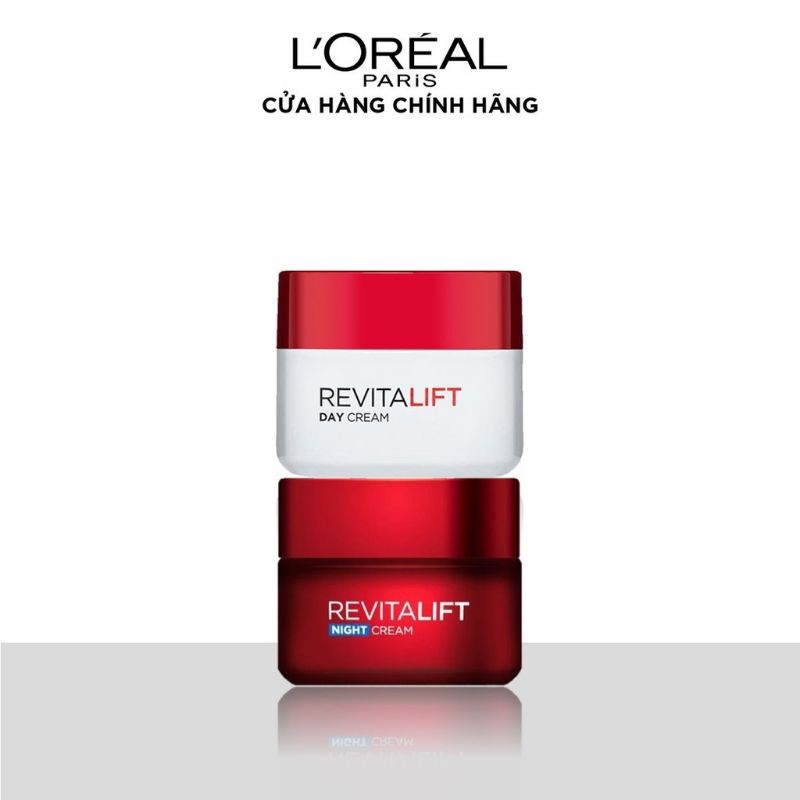 Combo kem dưỡng Loreal Revitalift săn chắc da & giảm nếp nhăn L'oreal ban ngày 20ml + ban đê