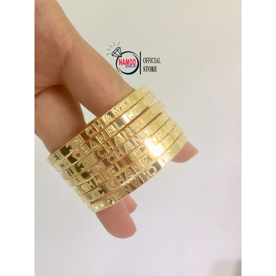 Bộ Ximen Nữ Khóa Lưỡi Gà L126, Bộ Vòng Tay Nữ gồm 7 Chiếc Lắc Tay Mạ Vàng Cao Cấp có Khóa Mở Vào Namoo Jewelry