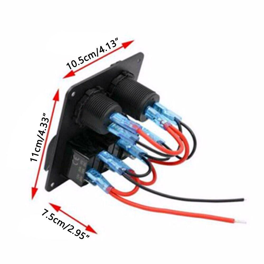 Vôn Kế Kỹ Thuật Số Cổng USB Kép Có Đèn LED Chống Nước Sửa Chữa Xe Hơi / Caravans