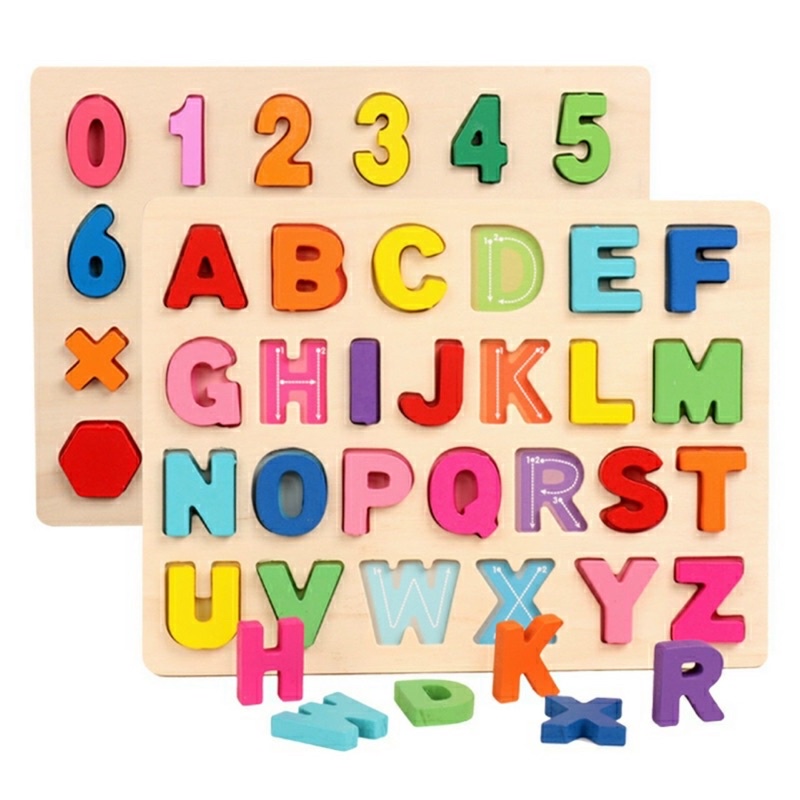 Bảng chữ cái tiếng việt combo 2 bảng gỗ nổi chữ cái và số loại đẹp dày dặn dành cho bé giúp bé phát triển tư duy Binkids
