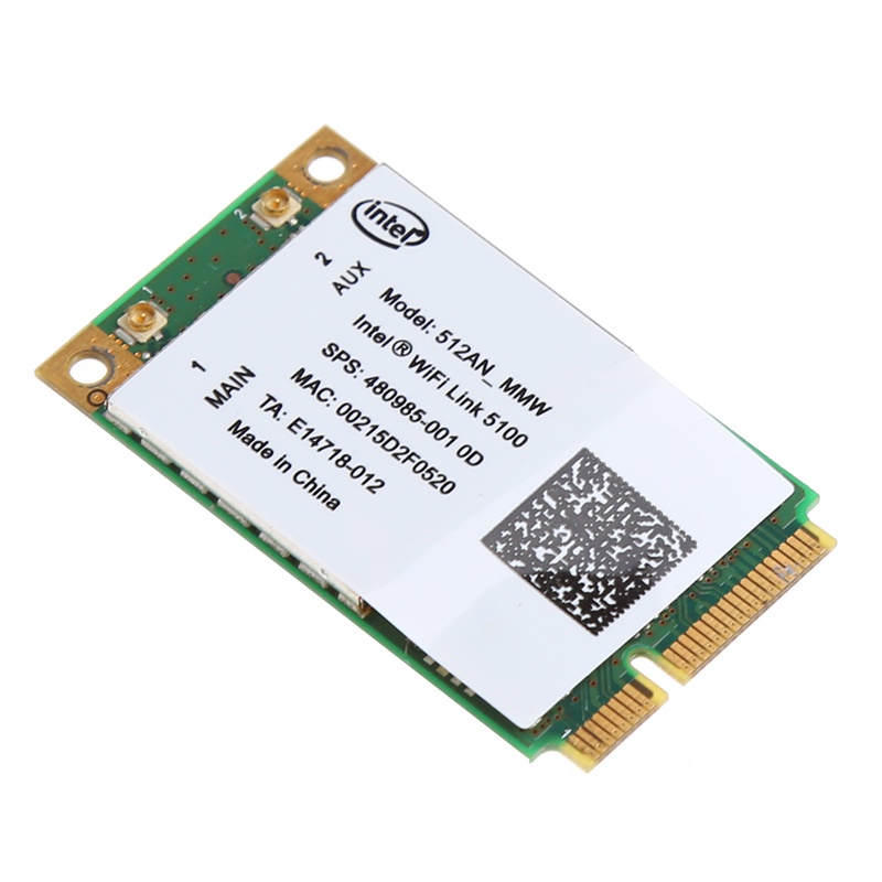 Thẻ Mạng Không Dây Intel 5100 Wifi 512an_mw 300m Mini Pci-E 2.4 / 5ghz | WebRaoVat - webraovat.net.vn