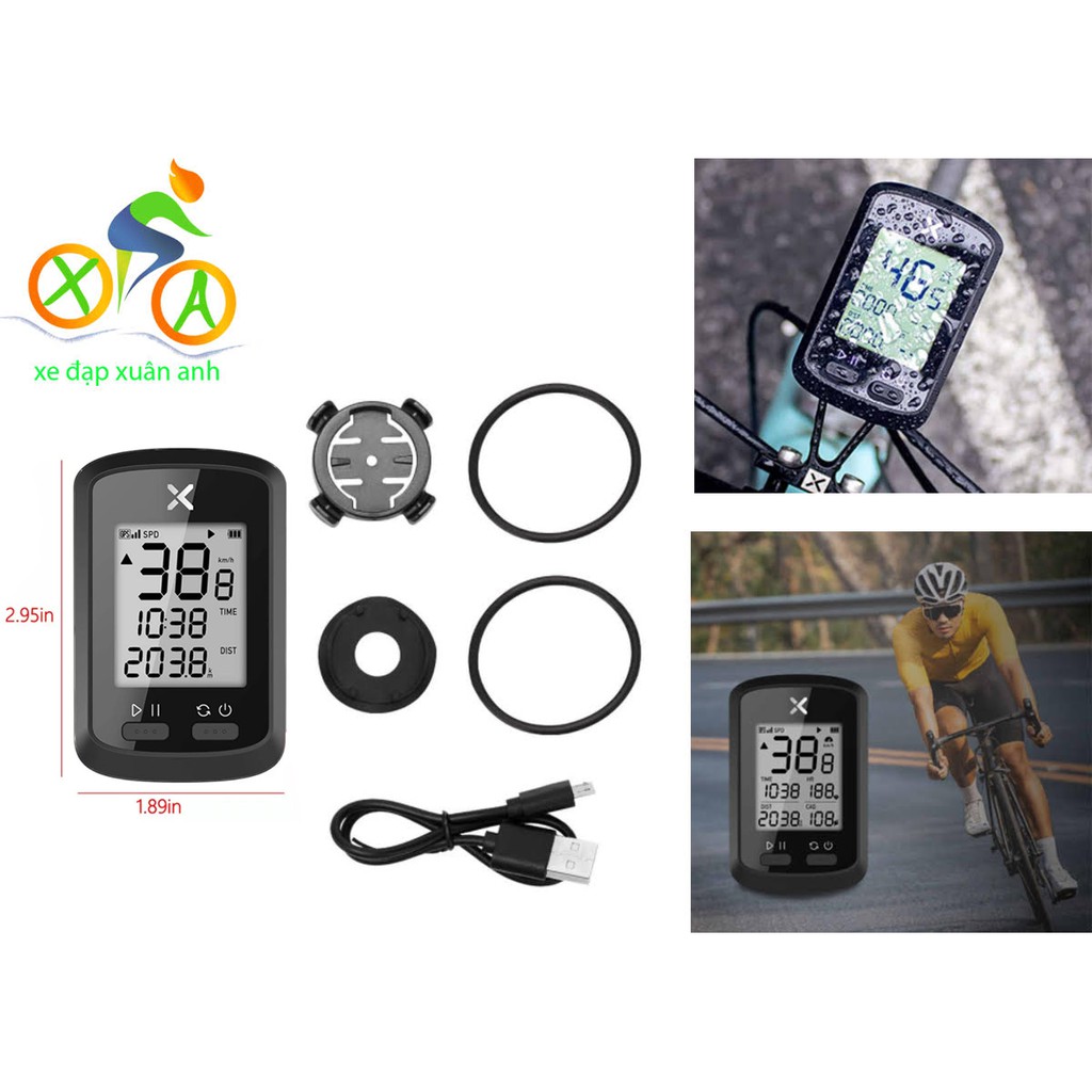 Đồng hồ đo tốc độ xe đạp XOSS G/G+ định vị GPS không dây chống nước