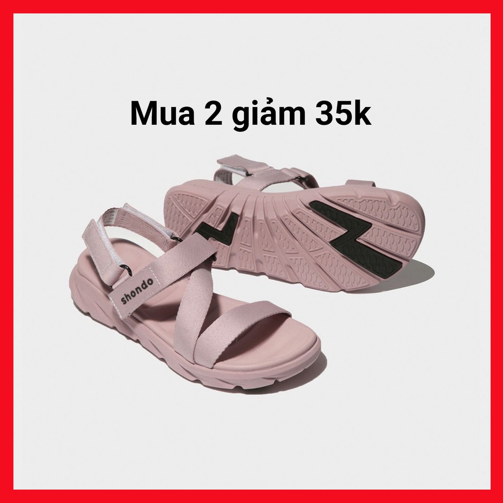 [Mã FASHIONT4WA2 giảm 10k đơn từ 50k] Shondo Sandals F6 Sport hồng nhạt full F6S7070-hồng đào