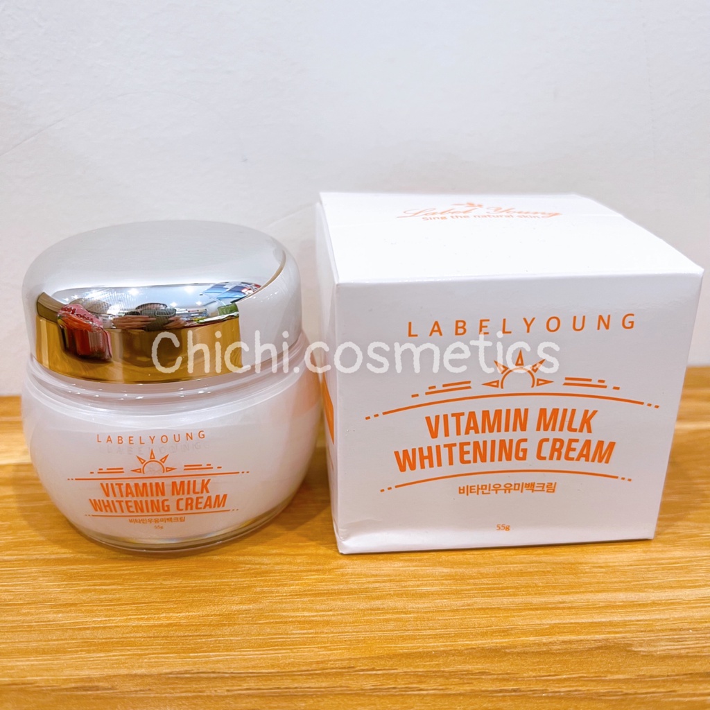 Kem dưỡng trắng cấp ẩm Vitamin Milk Whitening Label Young 50ml