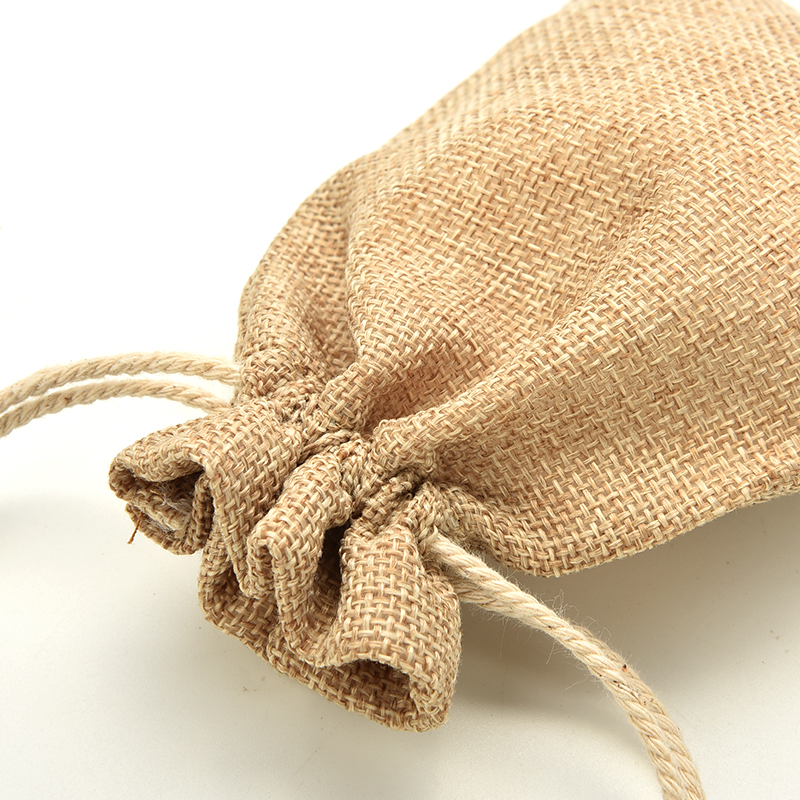 Túi vải bạt mộc mini đựng quà có dây rút đa ứng dụng