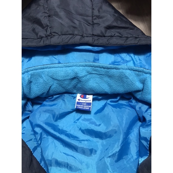 Áo khoác thể thao Nam hiệu Champion màu xanh đen size 150