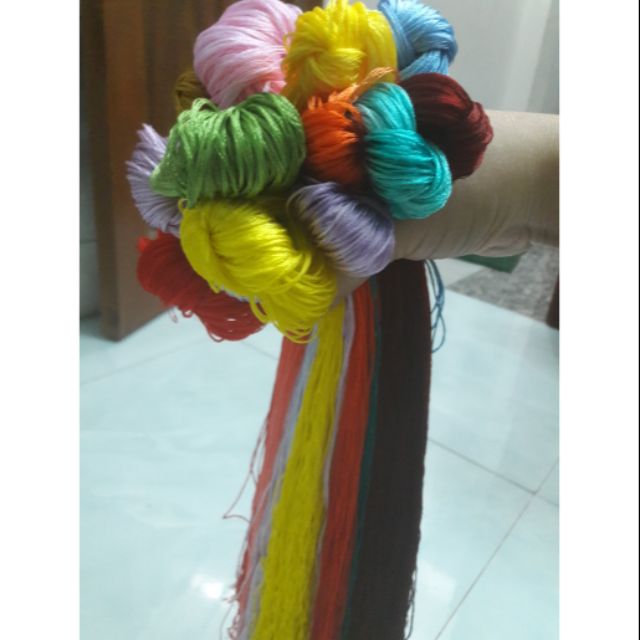 Set chỉ tơ bóng loang màu
