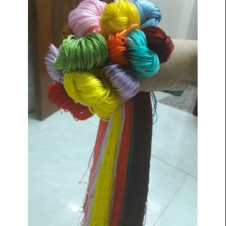 Set chỉ tơ bóng loang màu