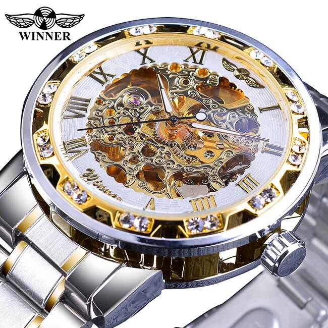 ▽◎Đồng Hồ Cơ Nam AUTOMATIC Chính Hãng WINNER Dây Thép Cao Cấp Đẹp Giá Rẻ Kiểu Dáng Thời Trang Sang Trọng