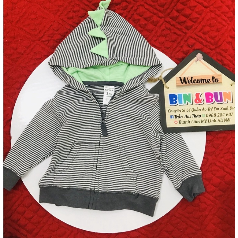ÁO KHOÁC NỈ BÉ TRAI HIỆU CARTER 3M, 6M