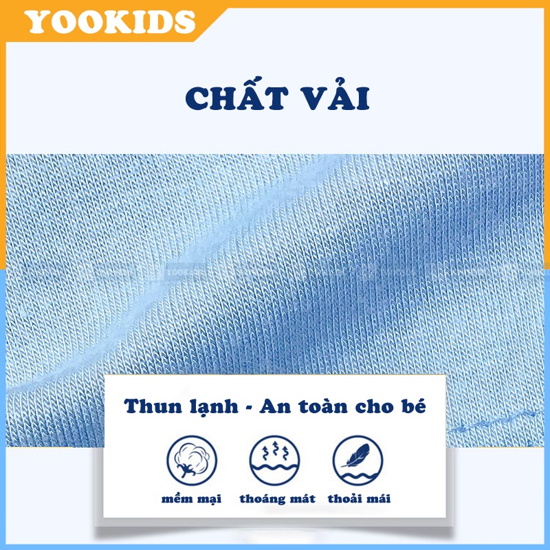 Đồ bộ bé trai bé gái YOOKIDS cổ 3 phân chất thun lạnh mềm, Bộ ngủ cho bé gái bé trai 3 6 9 12 18 tháng 1 2 3 4 5 tuổi